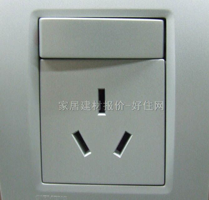 西门子带开关插座面板 灵动系列5UB0736-2 三极带1位单控 银灰色