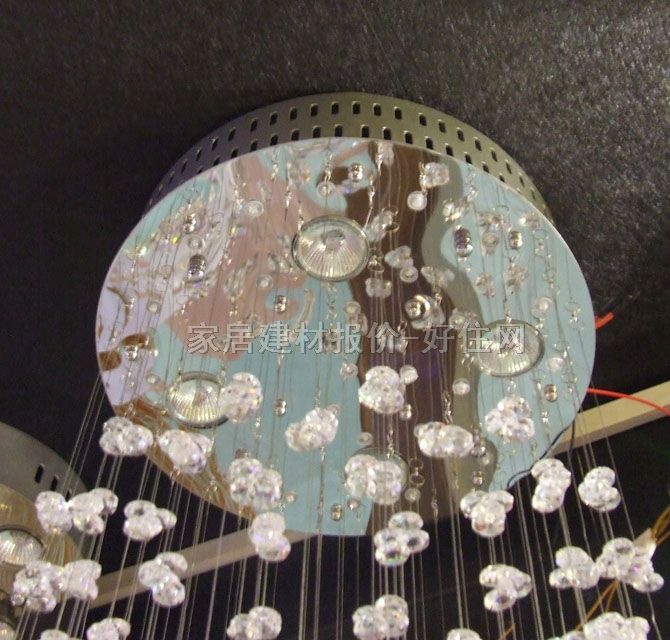 华丽吊灯 6119/4 金属灯架+仿水晶玻璃灯罩 大型奢华式 H：800mmΦ300mm 白色
