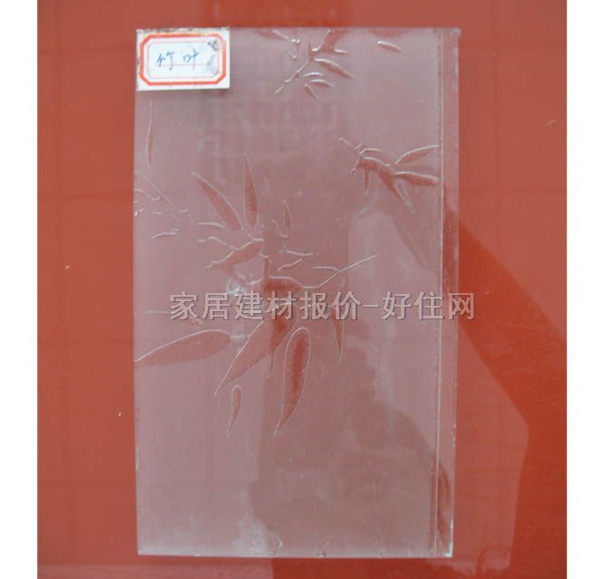 工艺玻璃 凹蒙玻璃竹叶 5厘