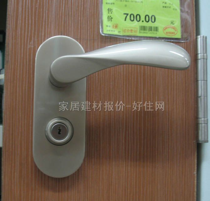 木门锁  AL-32-5K13-PN 45mm-55mm 铝合金 执手锁 哑光银