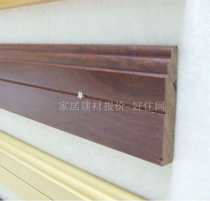 金钢鹦鹉木地板踢脚线 实木地脚线香脂木豆 2150mm×90mm×厚15mm