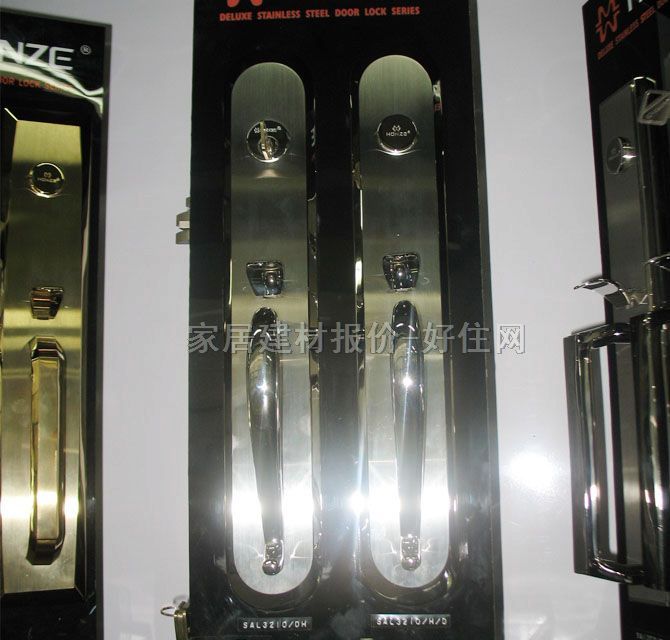 亨正木门锁  HZ-2280 45mm-55mm 锌合金 执手锁 闪银色