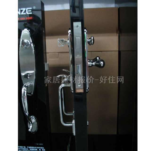 亨正木门锁  S801504-DH 45mm-55mm 锌合金 执手锁 闪银色