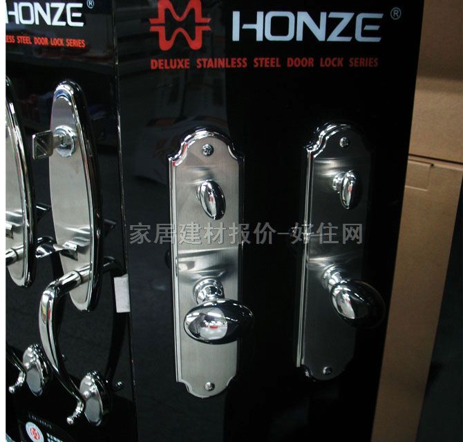 亨正木门锁  S801504-DH 45mm-55mm 锌合金 执手锁 闪银色