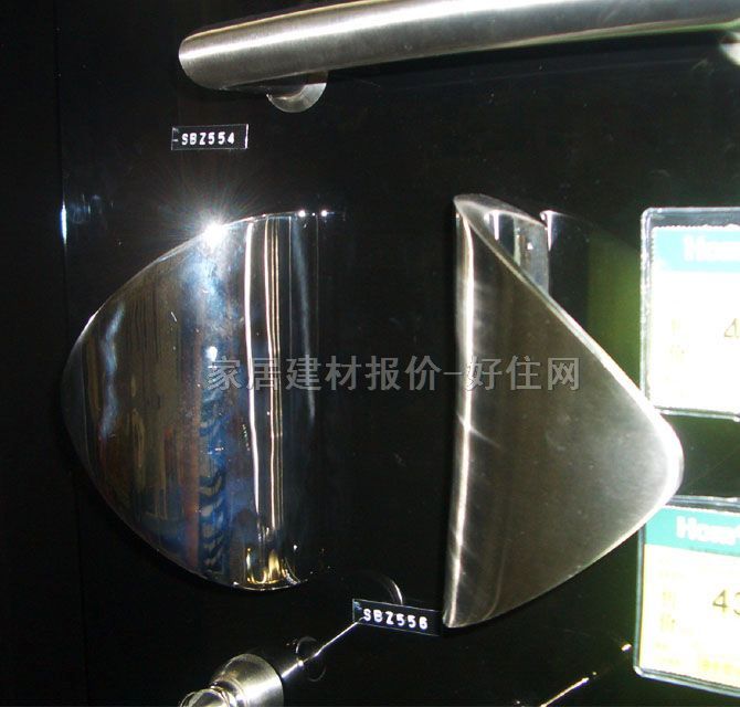 亨正玻璃门拉手 方扁造型不锈钢 SBZ556-镜面 常用规格