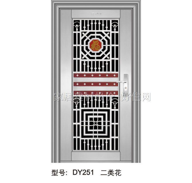 不锈钢门 单开式DY255二类花 订做