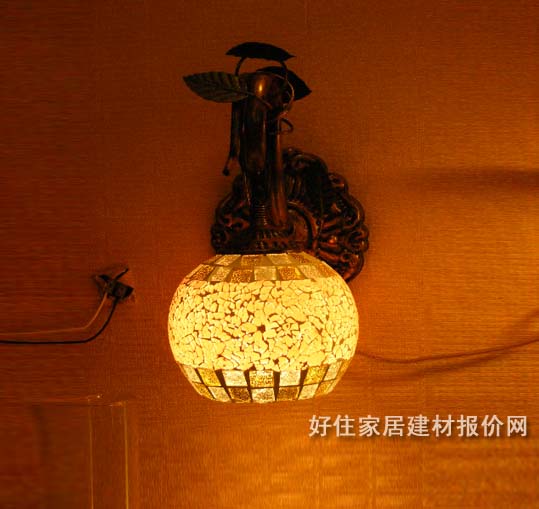 壁灯 2111 东南亚风格 彩色玻璃 节能灯