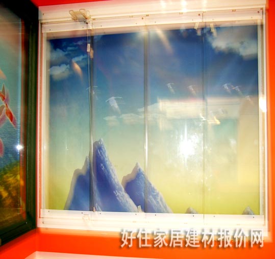 隐形阳台窗 铝合金直拉阳台 订做