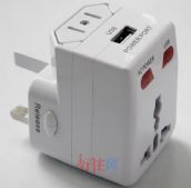 Τ תͷ 10A 100-240V~ ȫͨUSB תԲת    