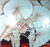 文杰玻璃工艺玻璃 浮雕金葵 8厘 