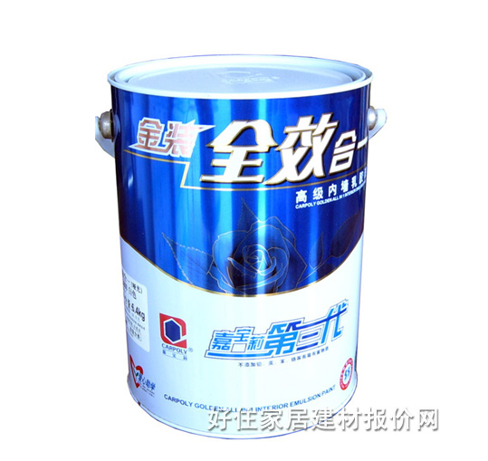 嘉宝莉内墙乳胶漆 金装全效合一第三代 5L 白色